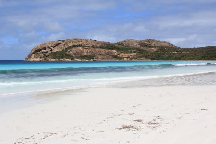 Blick auf den Lake Hillier