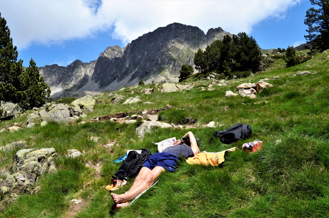 Päuschen in der Nähe der Hütte