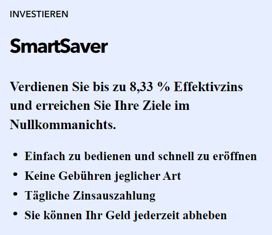freaky finance, MonefitSmartsaver, Werbung, Screenshot von der Monefit Webseite