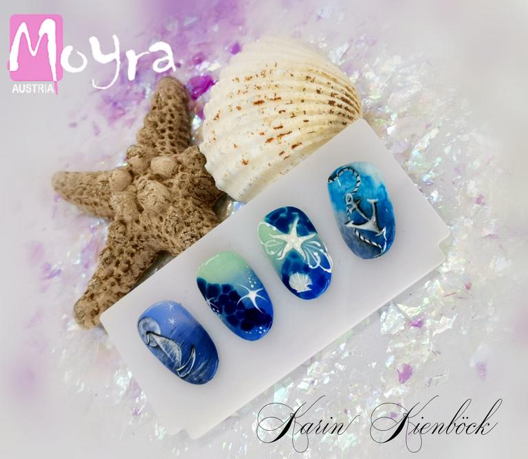 Nailart, erstellt von Karin Kienböck, mit Produkten von www.moyra.at