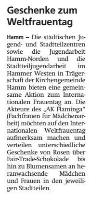 08.03.2021 - Geschenke zum Weltfrauentag