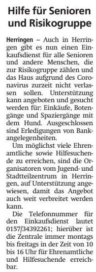 WA 2020.04.03 - Hilfe für Senioren und Risikogruppe