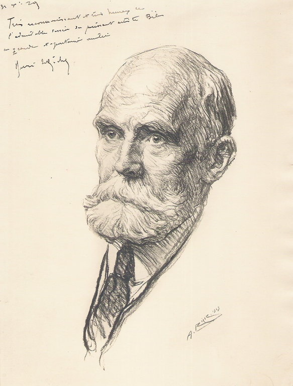 Leriche Henri, peintre 1929 fusain André Aaron Bilis