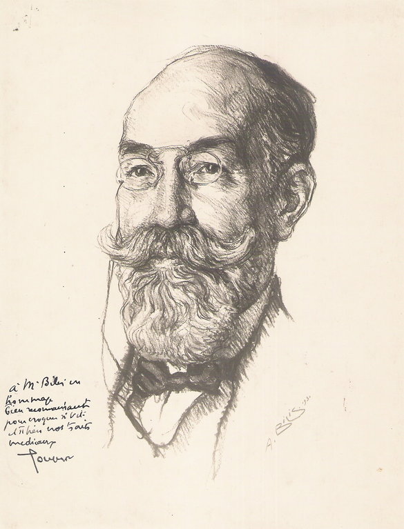 Gougerot Henri,professeur de médecine 1931 fusain André Aaron Bilis