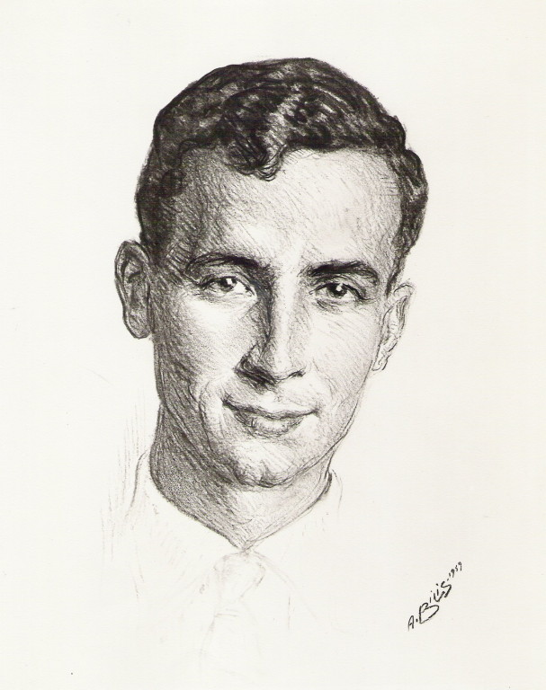 Yves Bec 1959 fusain André Aaron Bilis