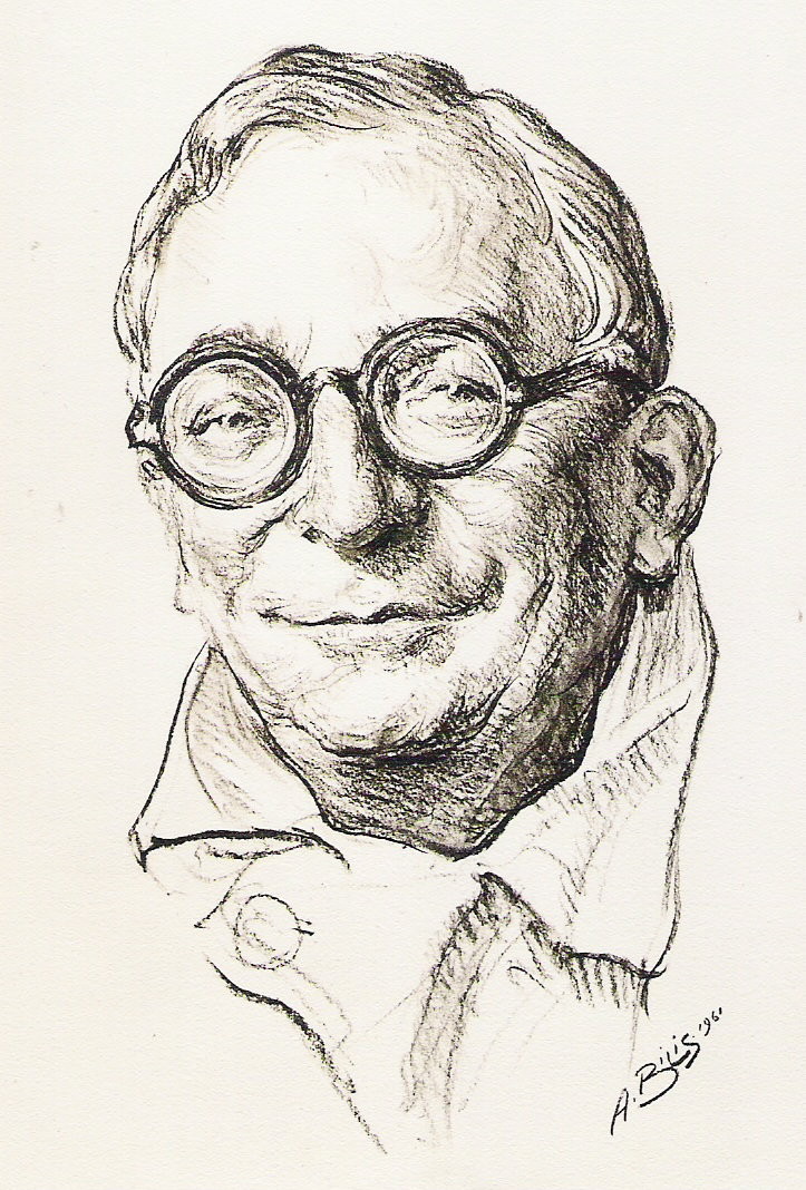  Marcel Achard  1960  fusain André Aaron Bilis