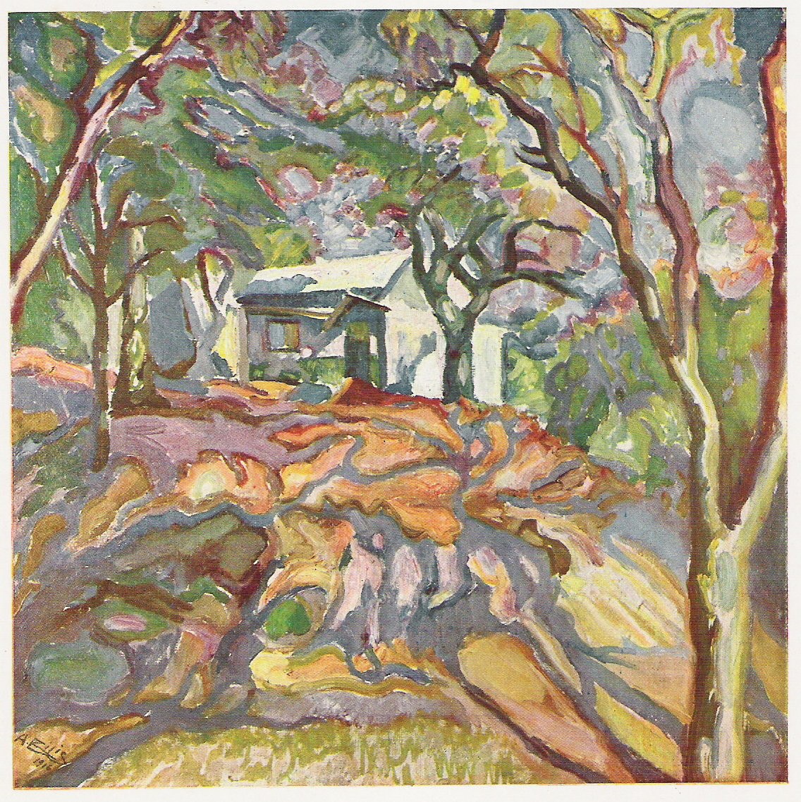 Reverberation 1916 huile sur toile André Aaron Blils