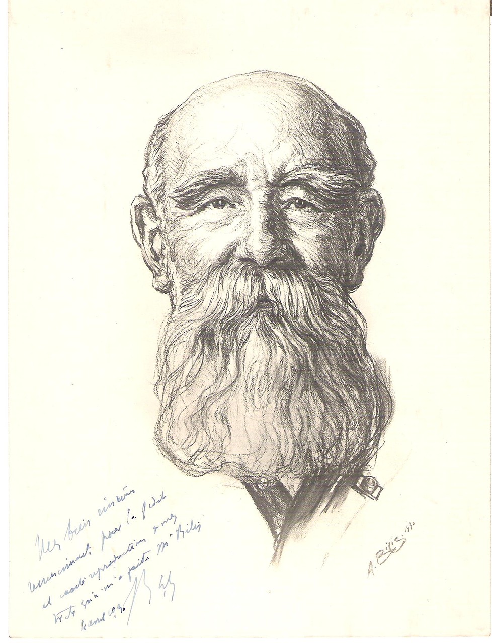 Bazy 1930 fusain André Aaron Bilis