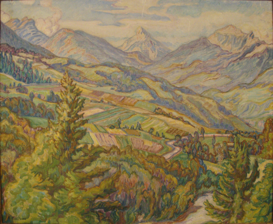 Paysage des Alpes 1928 50x61 huile sur toile André Aaron Blils