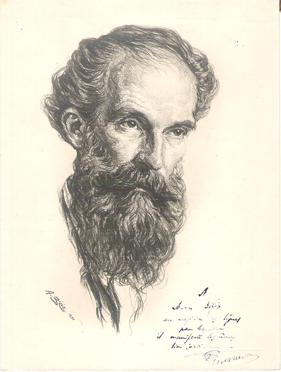 Paul Vulliaud  1930  fusain André Aaron Bilis