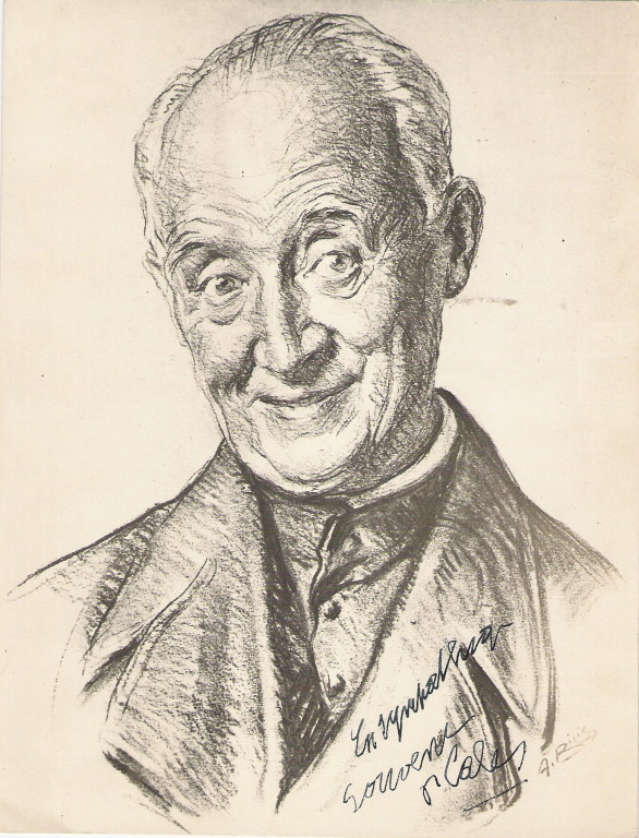 Abbé Cales, peintre fusain André Aaron Bilis