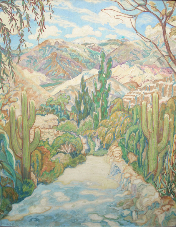 Torrent Cordillère des Andes 1925 95x78  huile sur toile  André Aaron Bilis