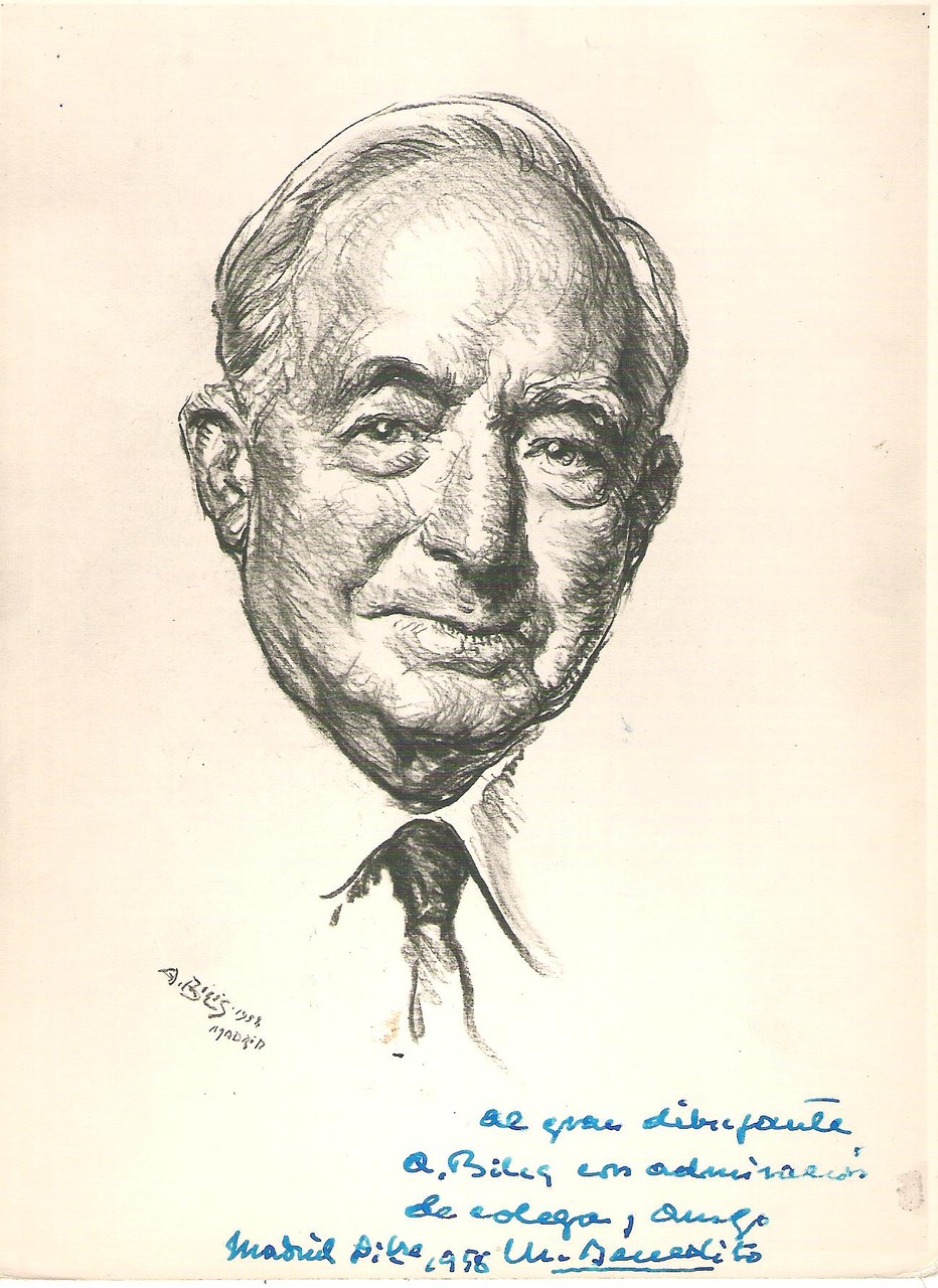 Manuel Benedito  1958 fusain André Aaron Bilis