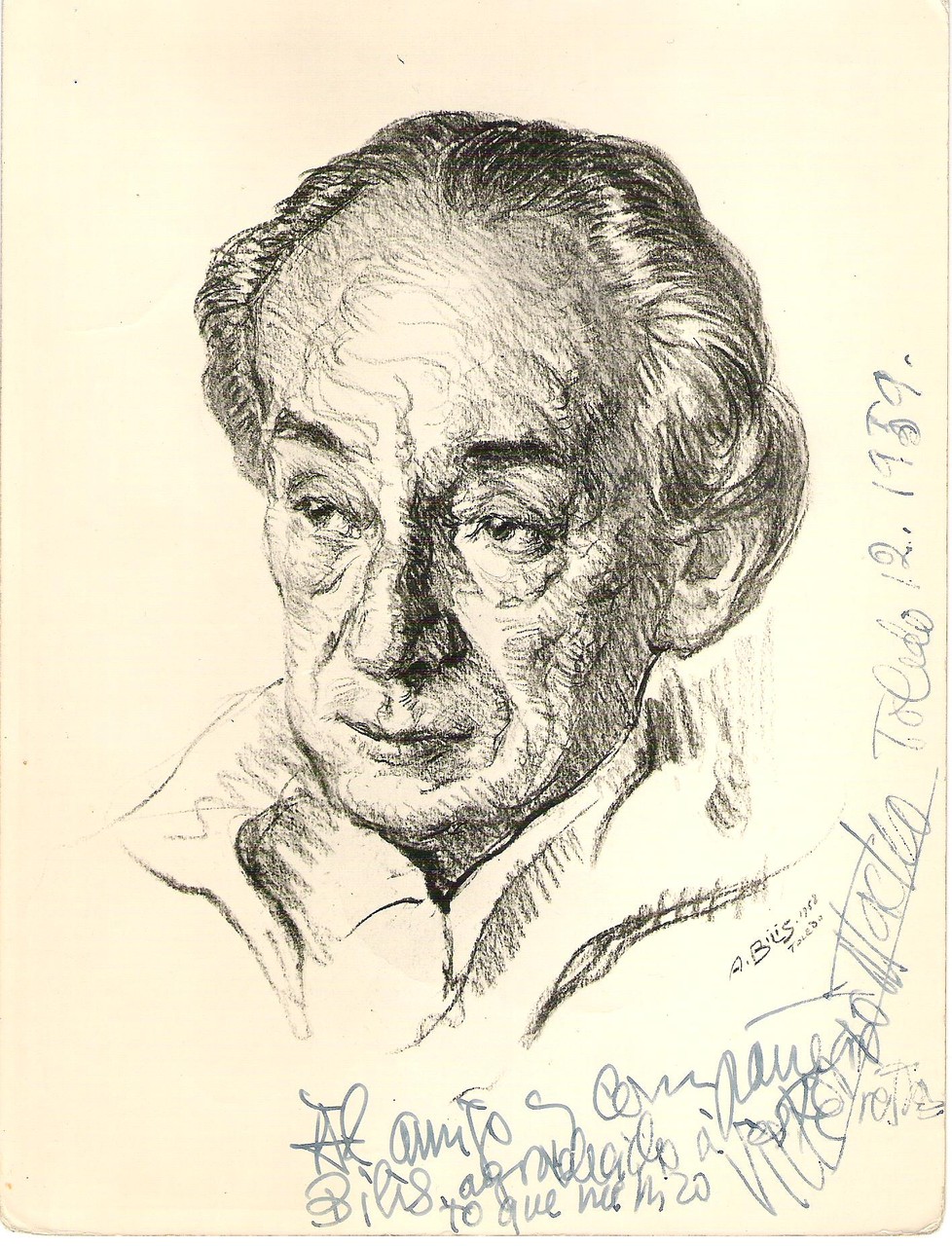 Macho Victorio Toledo 1958 fusain André Aaron Bilis