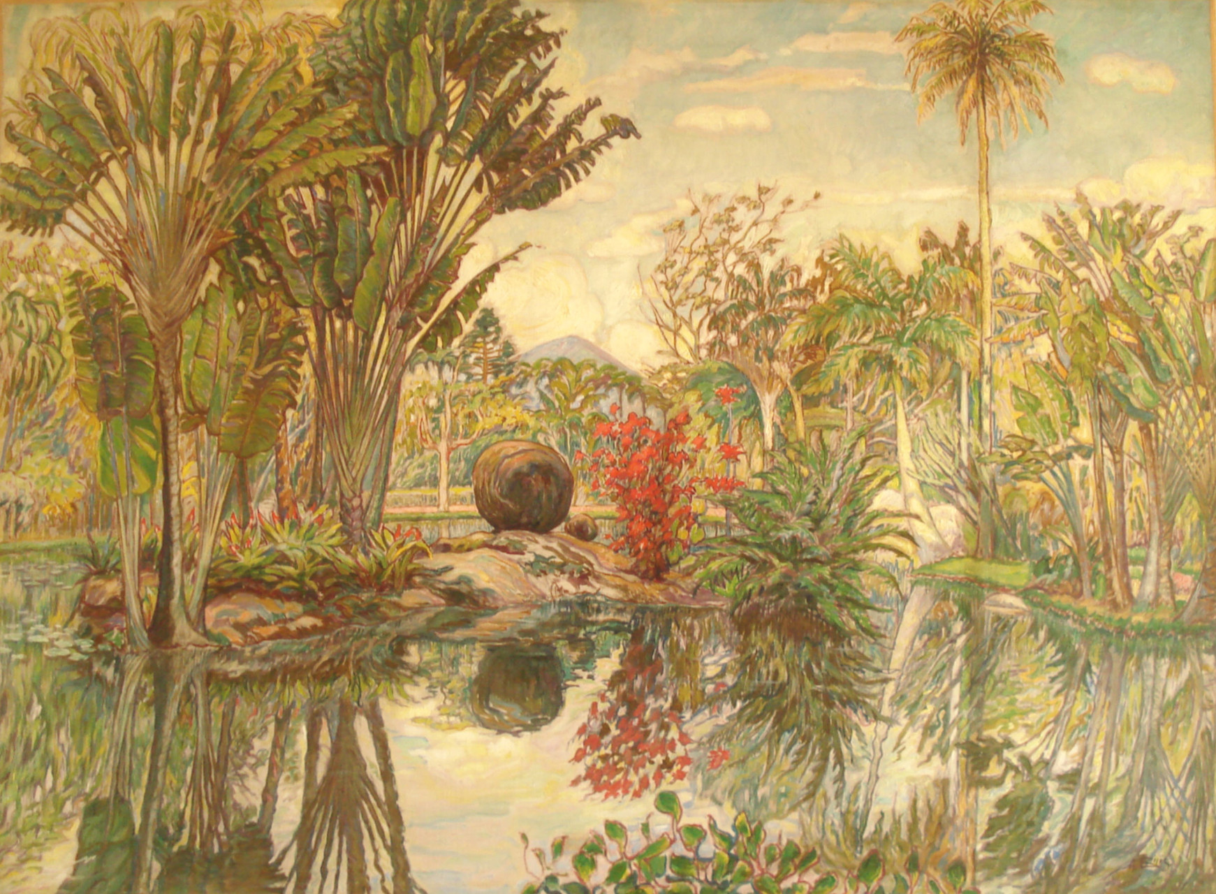 jardin botanique 120x145 huile sur toile André Aaron Blils