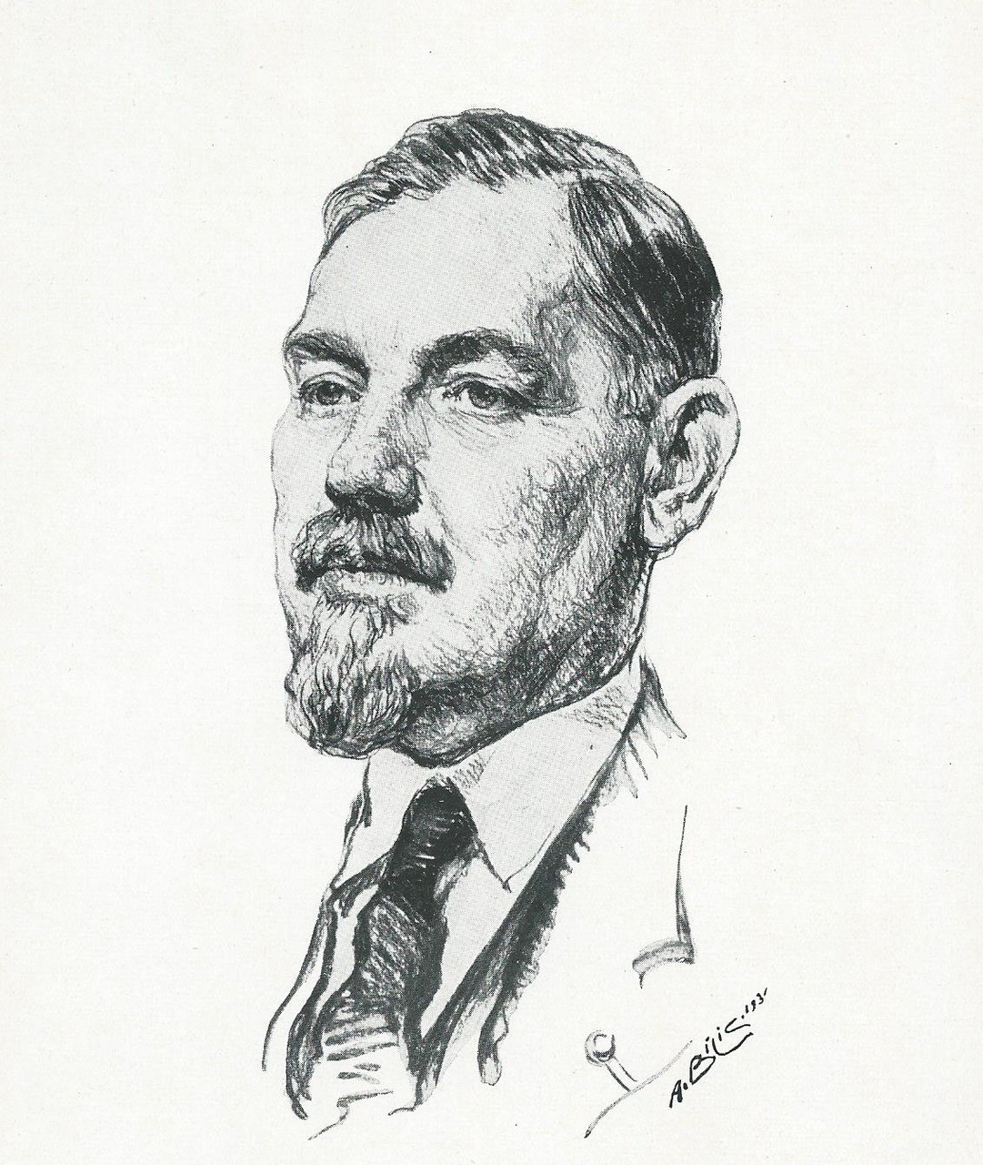 Theodore Makhine  1931  fusain André Aaron Bilis