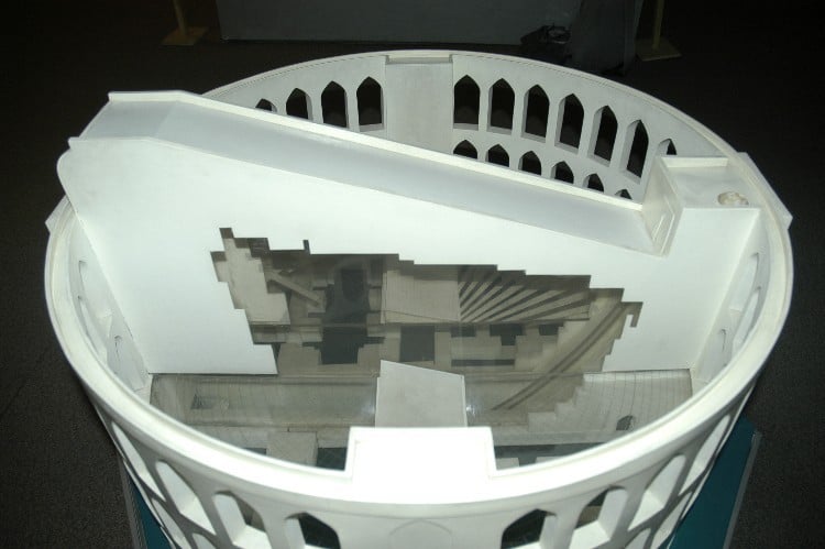 Maquette de l'observatoire au musée d'Histoire de Tashkent - vue n°1 (photo : C.Ollagnier, 2008)