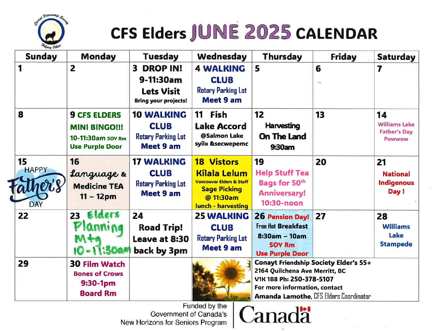 Elder's Calendar for June 2025
