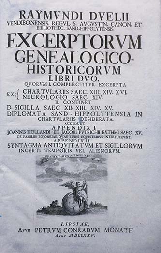 Raimund Duellius, Excerptorum Genealogico-Historicorum, Titelblatt
