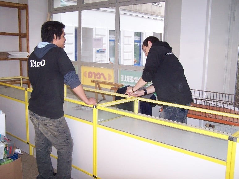 Aufbau des Verkaufspultes 1