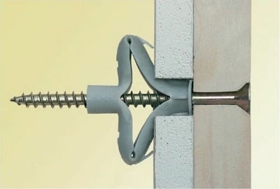 Spouwanker of expansieplug voor gipsplaten