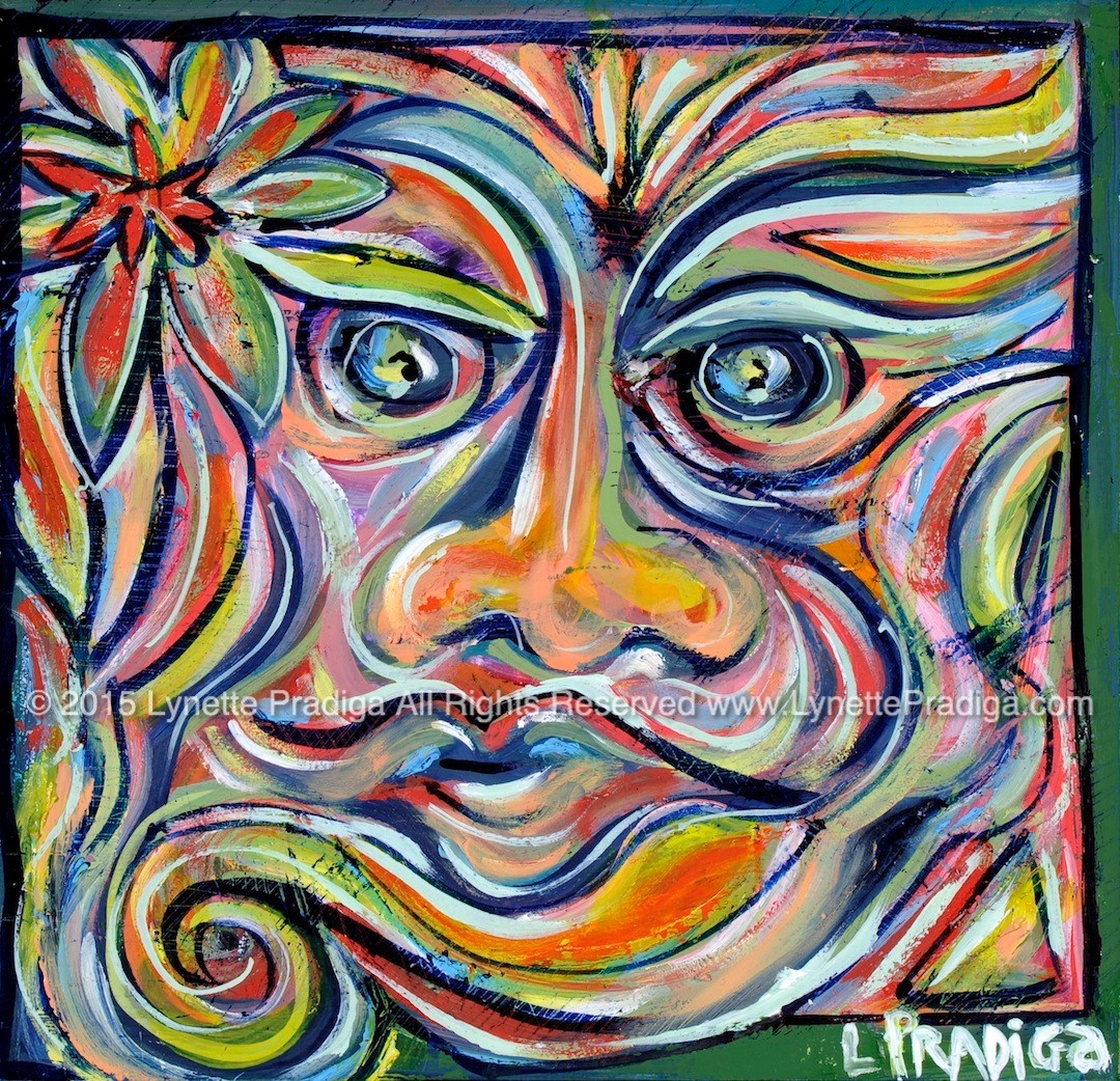 MAMA PELE - "THE ORIGINAL TUTU (GRANDMOTHER) YOU HUNGRY?" - 12" X 12" OIL ON WOOD PANEL -ORIGINAL, PRINTS, GICLEES, LIMITED EDITION ORIGINALLY ENHANCED AND REGULAR GALLERY WRAPS ARE AVAILABLE