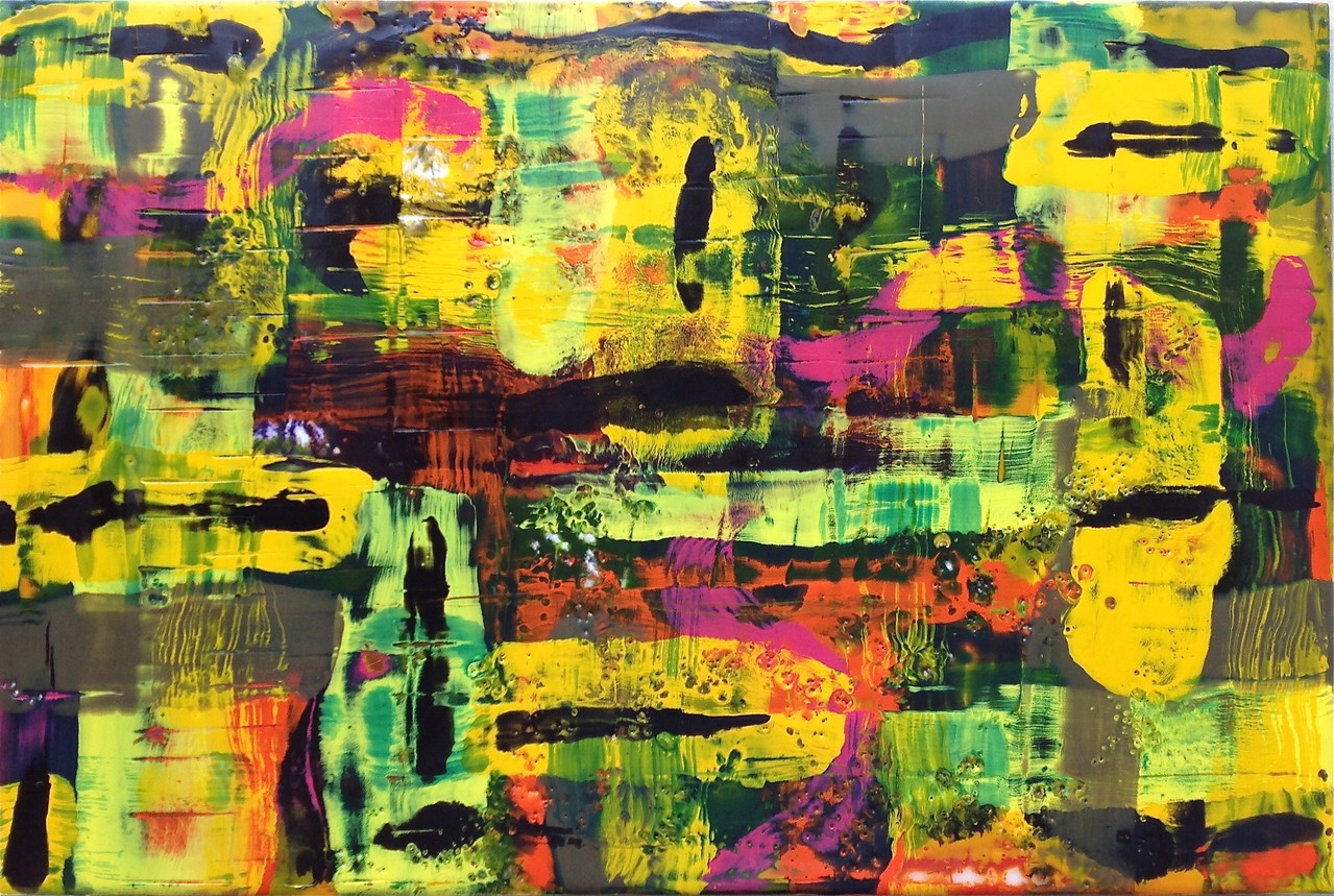 BENTO BOX I   - ENCAUSTIC ON BOARD 12" X 18"    ORIGINAL AVAILABLE   $750.00