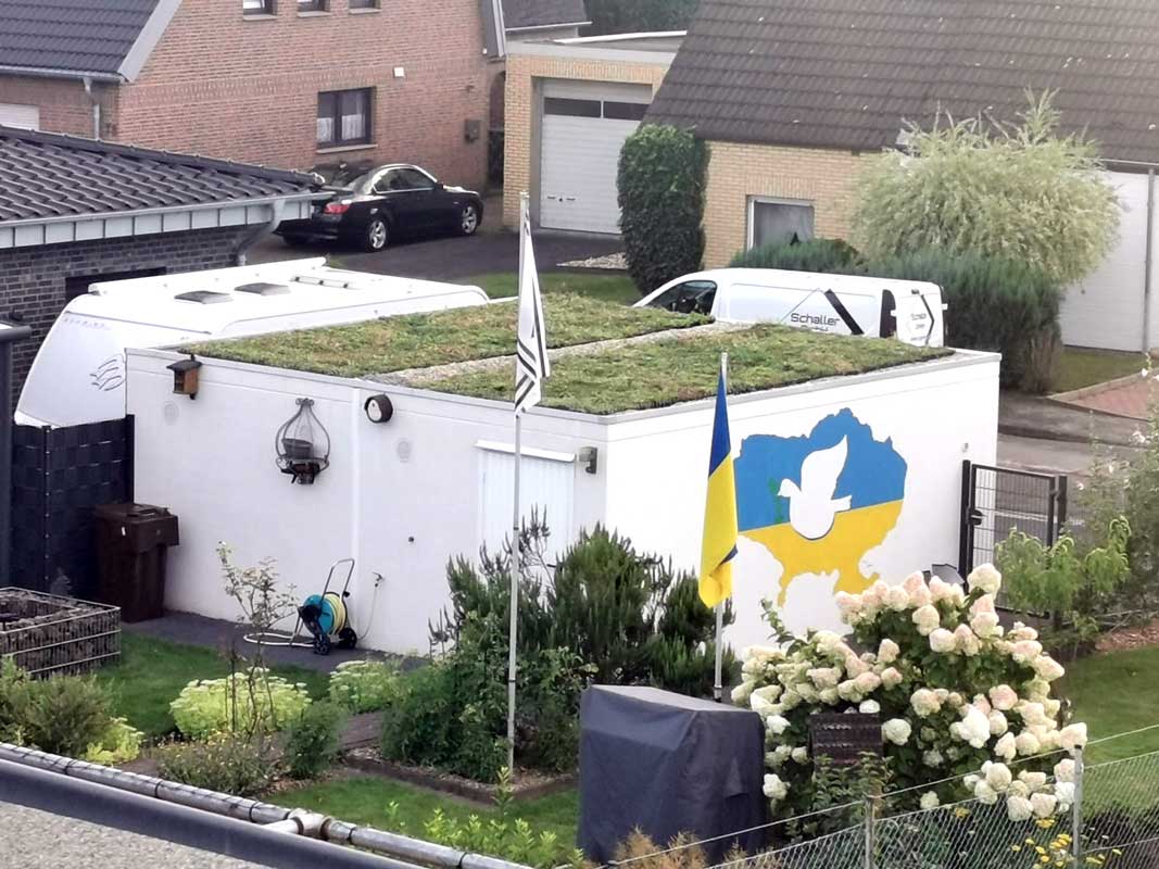 So sieht das Dach nach 1,5 Stunden aus.