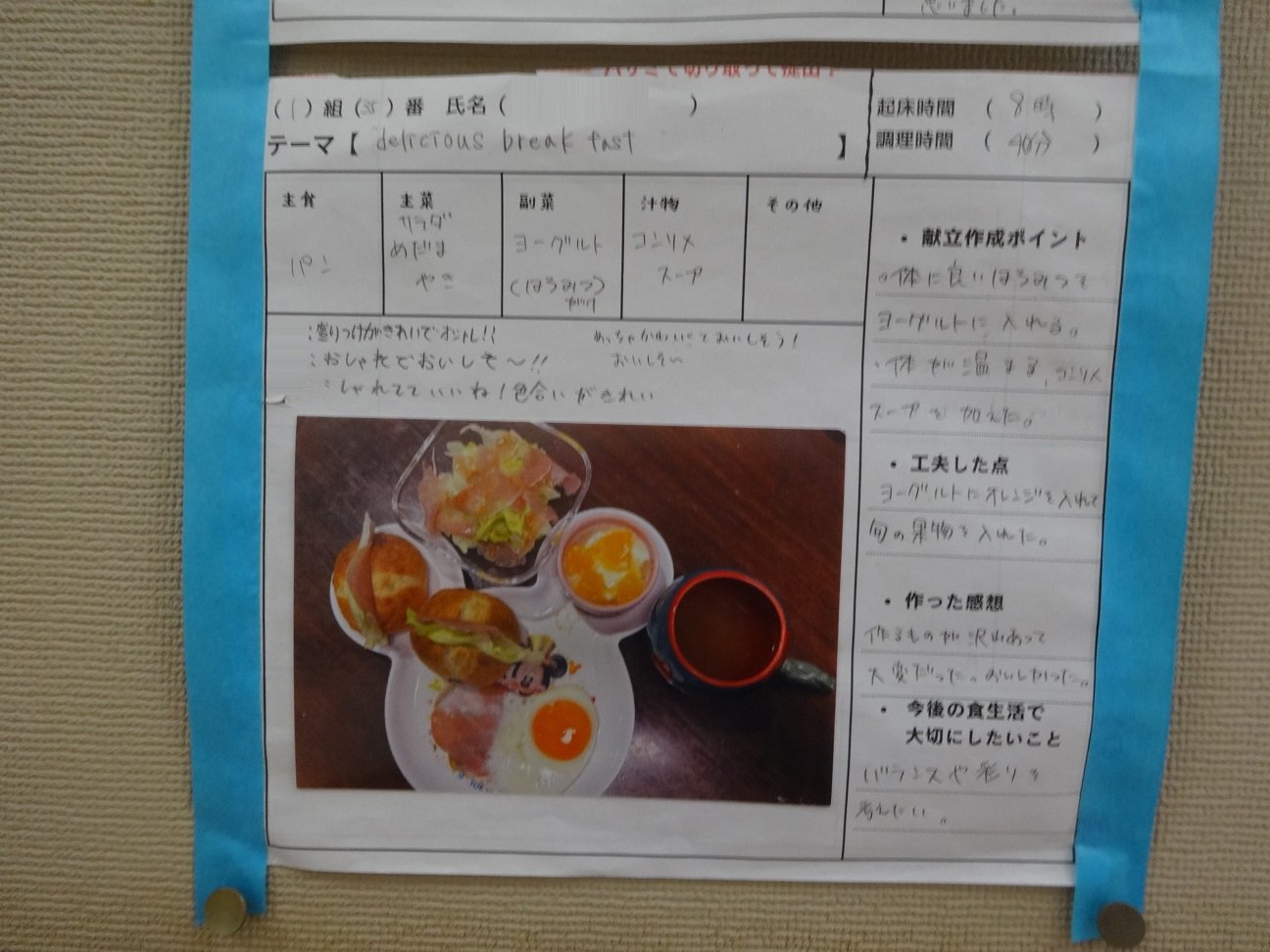 Delicious Breakfast(2年生家庭科)№1