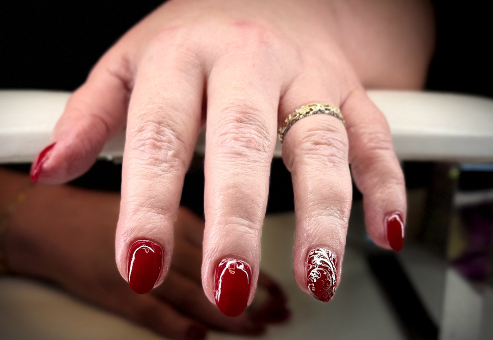 Farbe Aura und Stamping passend zu Fingerring 