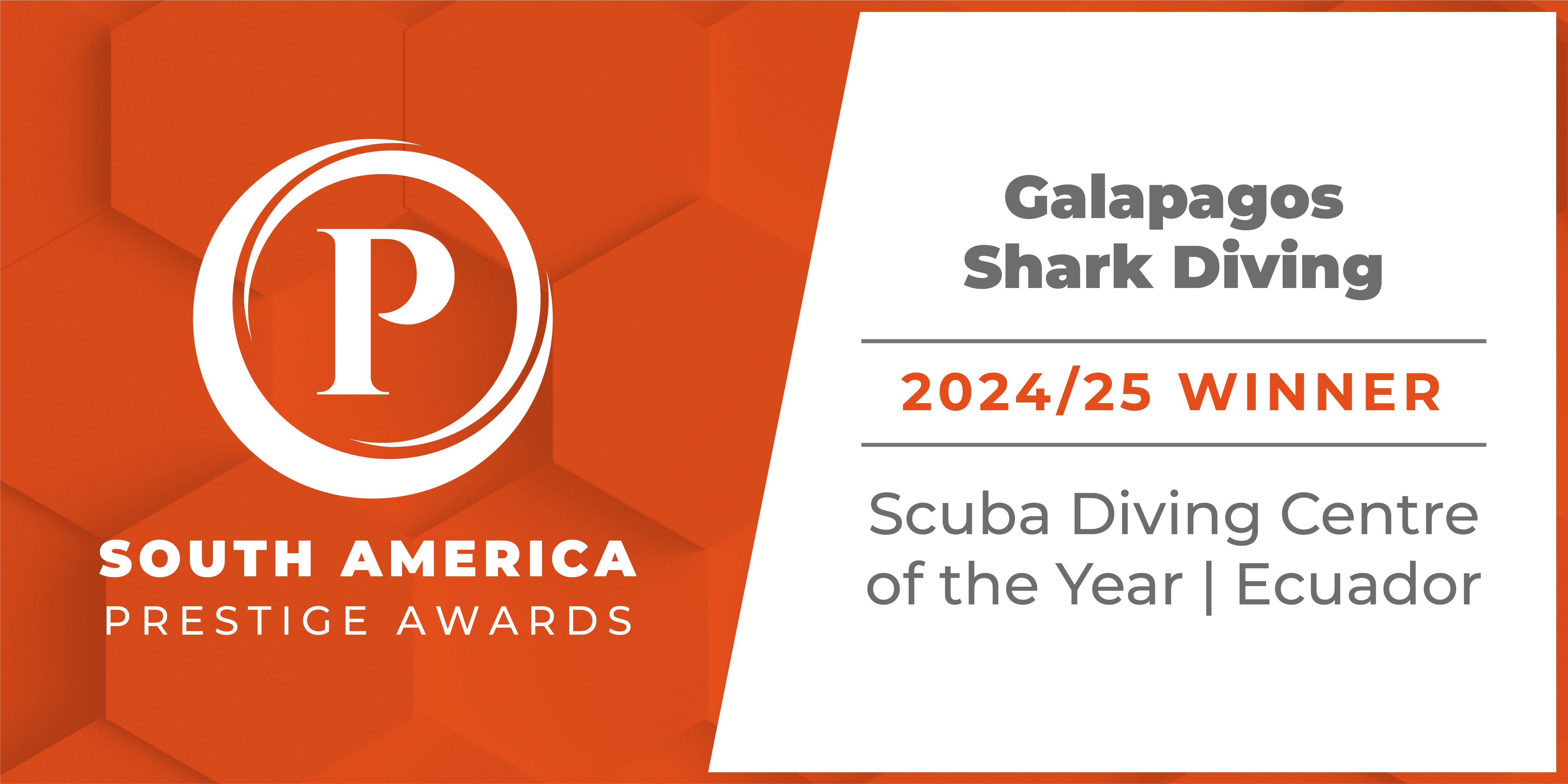 Scuba Diving Center Prestige Award Emblem for Galapagos Shark Diving