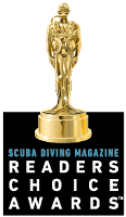 Scuba Diving Reader Choice Award Emblem for Galapagos Shark Diving