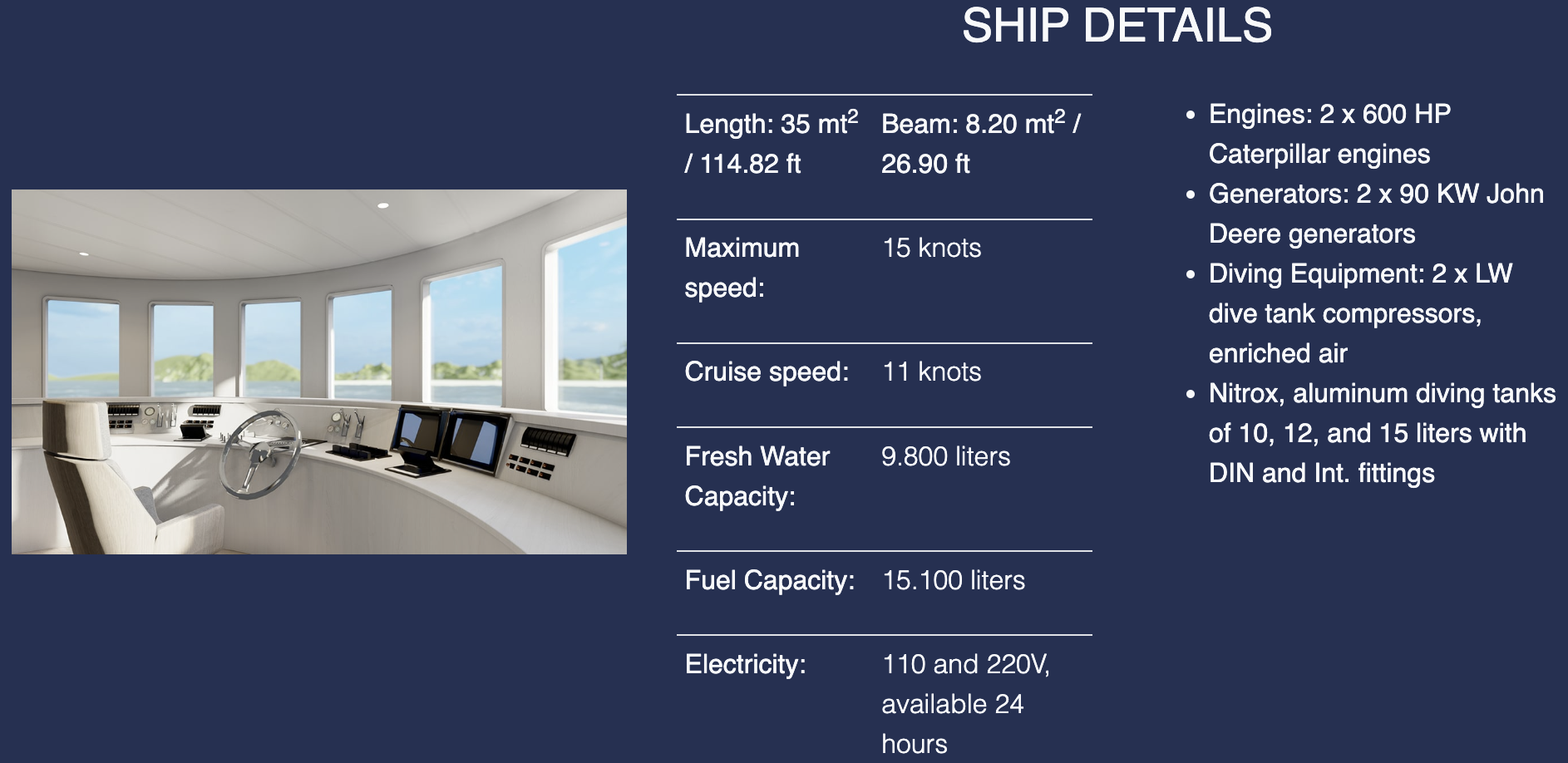 Ship Details Galaxy Diver II