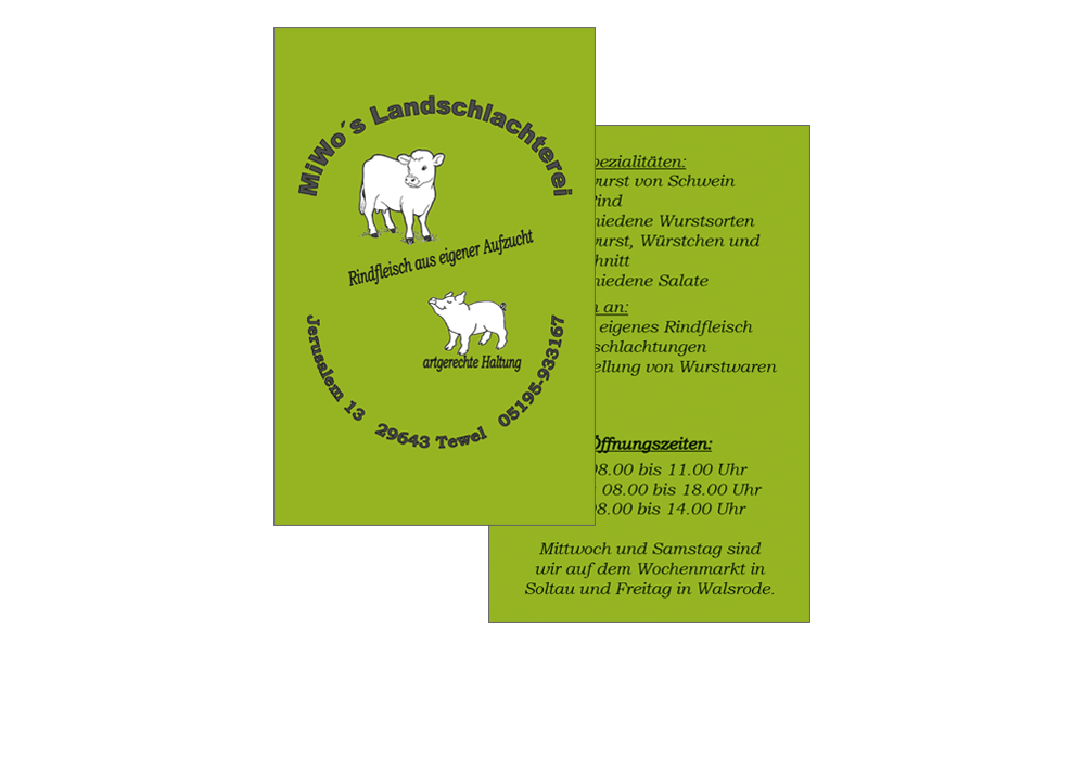 Visitenkarte MiWo's Landschlachterei