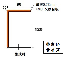 材木屋オンラインショップ　玄関框　上框の断面図