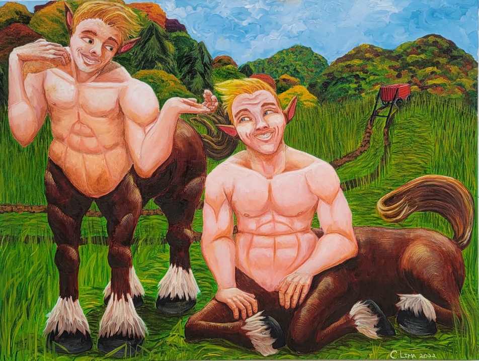 "The Centaurs", 30"x40", Oil on Canvas, 2022