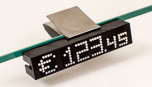 Stainless Shelf Holder, Breite 16 mm, 15° mit TAXOM-Preismodul schwarz