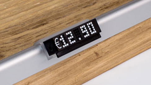 TAXOM Aluprofil mit Nase zur Anbringung an der Regalkante, mit Preismodul TAXOM 500