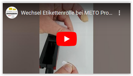 Link zu youtube: Wechsel Etikettenrolle bei METO ProLine S und M