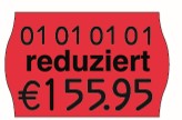 Preisetikett 26x16, leucht-rot für Reduzierung, passend für Meto und contact M Handauszeichner