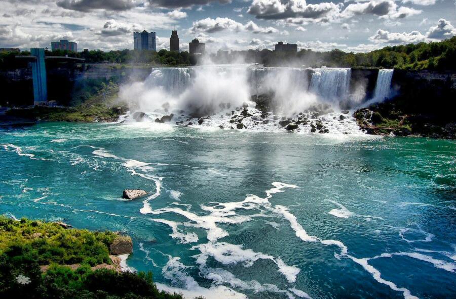 Cataratas del Niagara, en la frontera entre los Estados Unidos y Canadá.