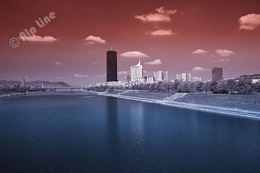 Donaucity, die Wiener Skyline, Wien