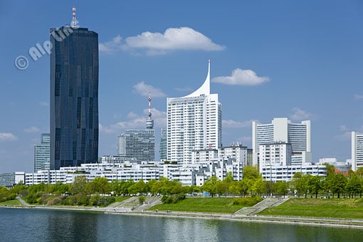 Donaucity, die Wiener Skyline, Wien