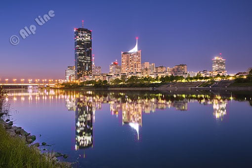 Donaucity, die Wiener Skyline, Wien