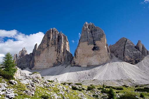Italien, Südtirol: Die drei Zinnen von Norden (Dolomiten) 
