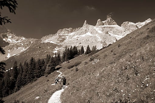 Die Drei Türme und Drusenfluh, im Rätikon, Montafon, (Vorarlberg)