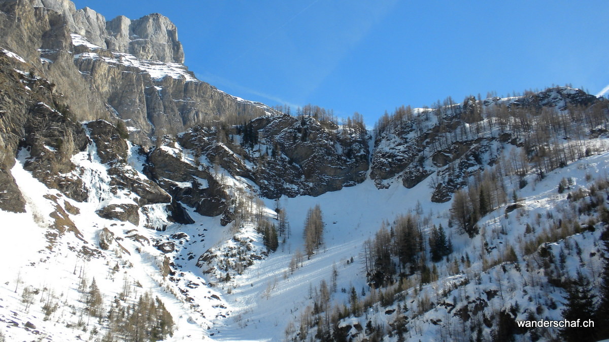 Abfahrt bis nach Reusch 