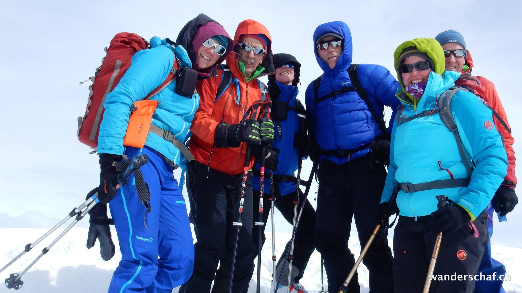 unsere Eskimotruppe auf dem Piz Turba