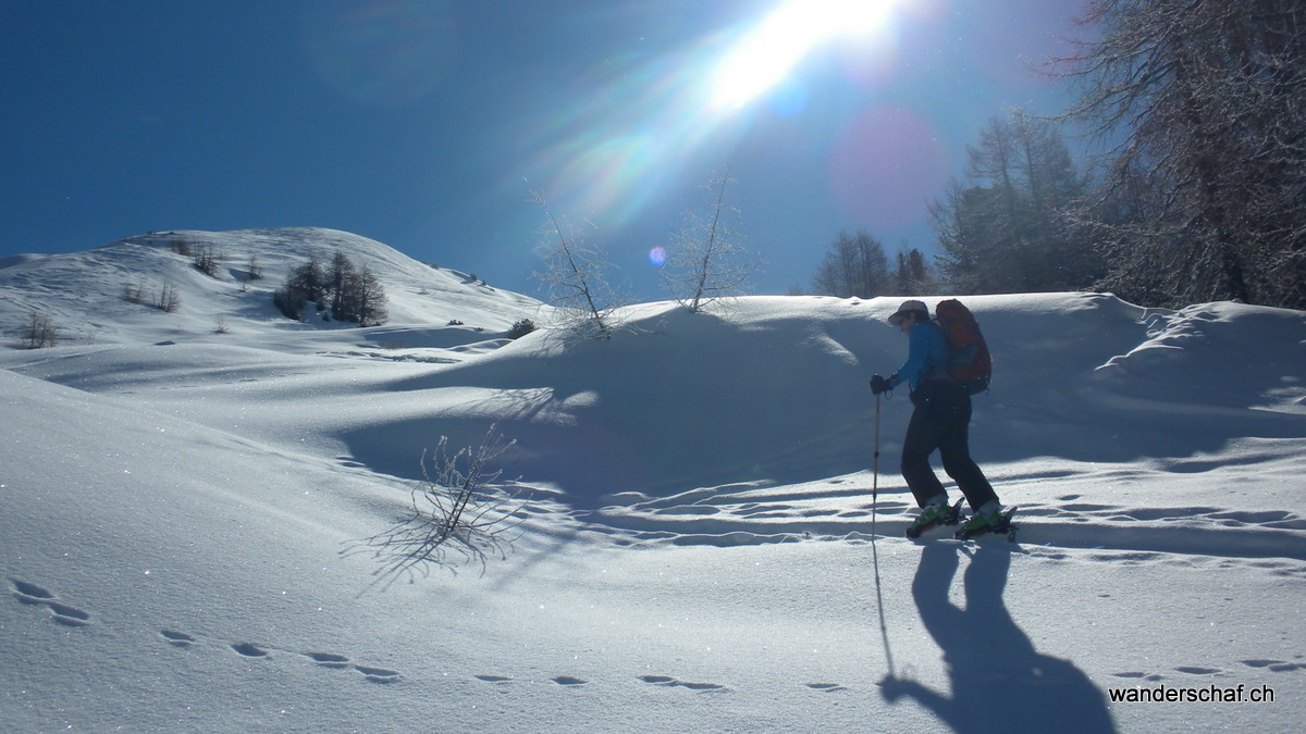 hochwinterliche Impressionen im Aufstieg