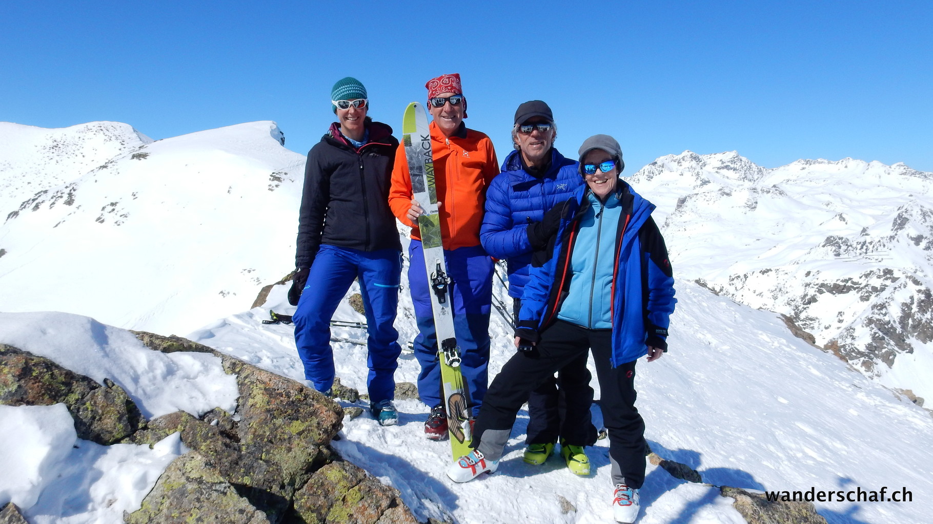 auf dem Wintergipfel vom Piz Lagrev